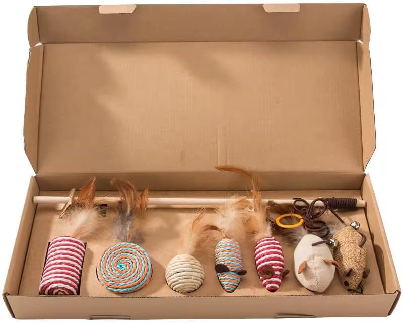 Katzenspielzeug Set mit 7 Teilen
