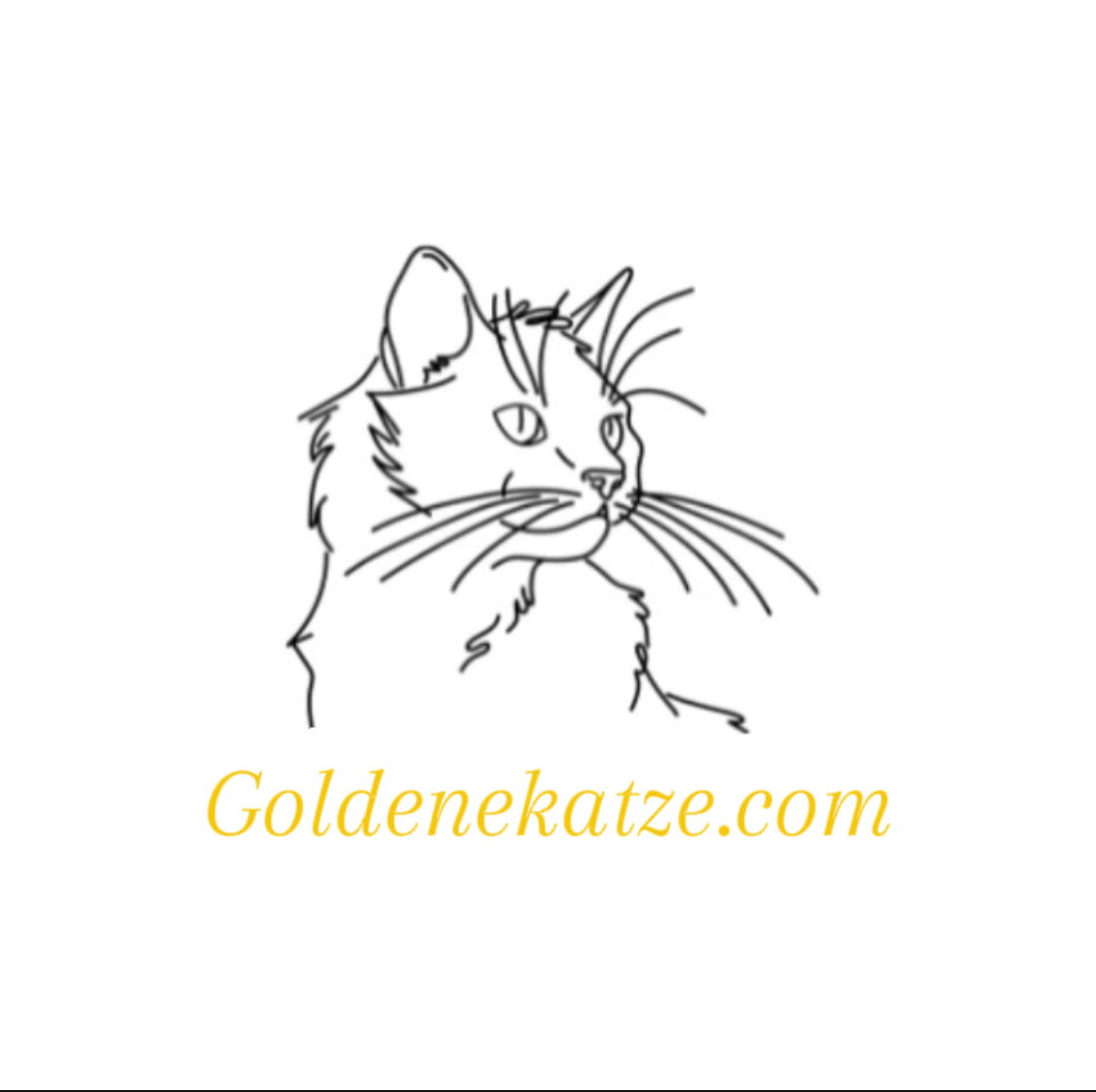Golden Katze Sticker 4x4cm