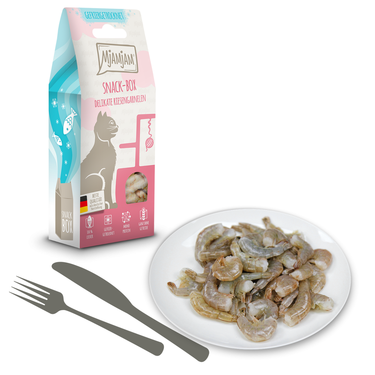 MjAMjAM - Snackbox - delikate Riesengarnelen - Gefriergetrocknet