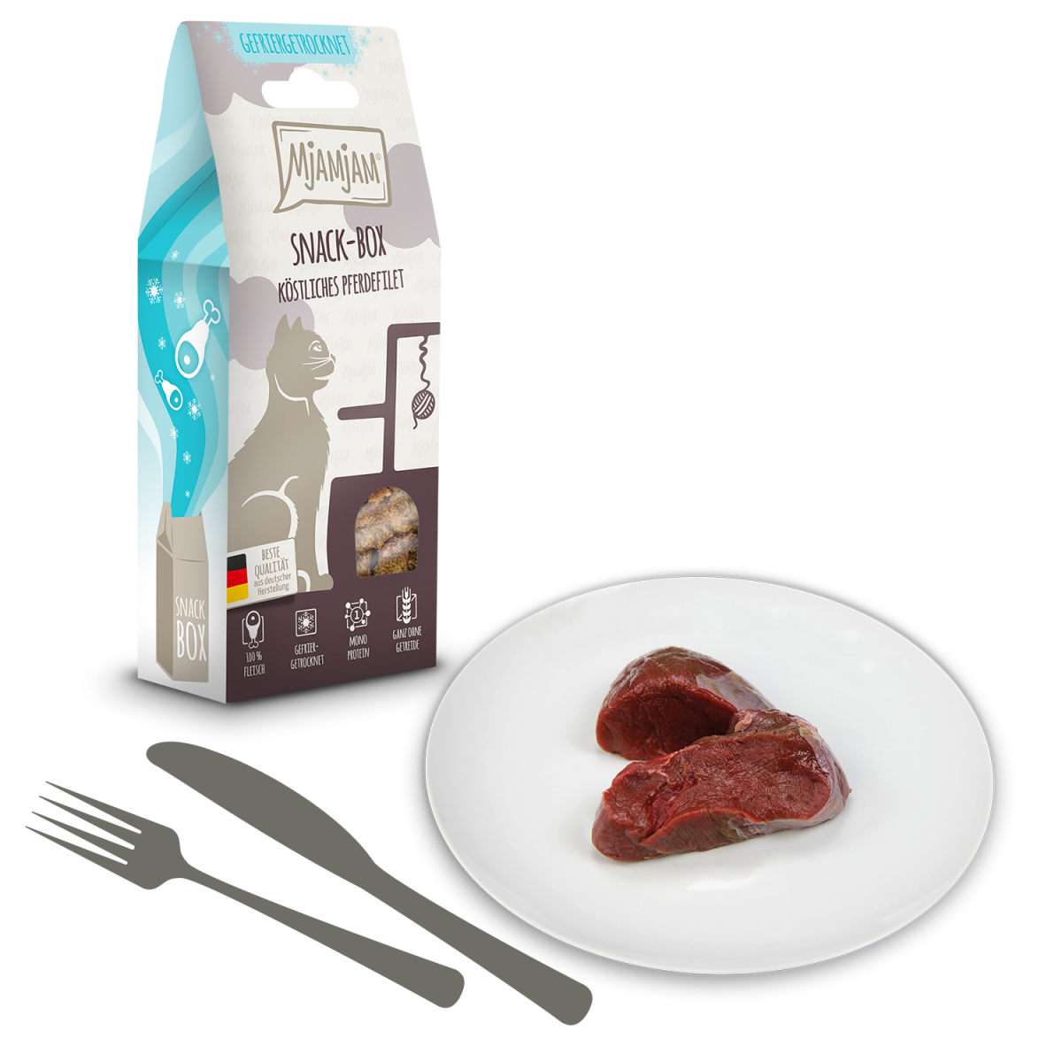 MjAMjAM - Snackbox - köstliches Pferdefilet - Gefriergetrocknet