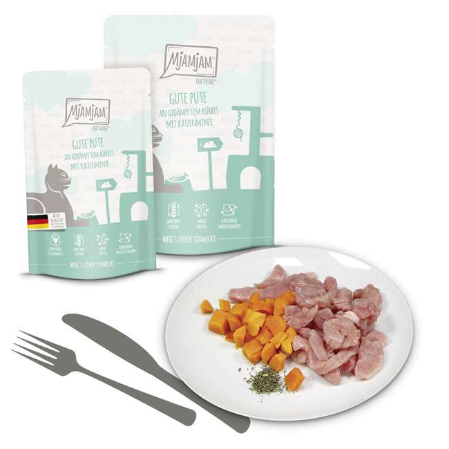 MjAMjAM - Quetschie gute Pute an gedämpftem Kürbis