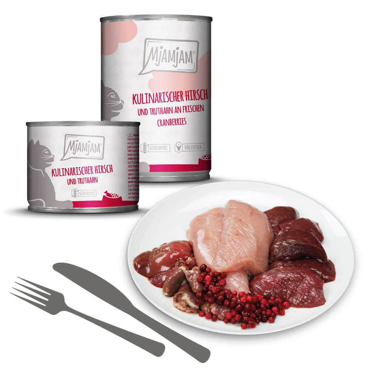 MjAMjAM - kulinarischer Hirsch und Truthahn an frischen Cranberries