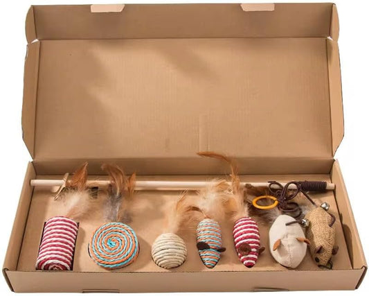 Katzenspielzeug Set mit 7 Teilen