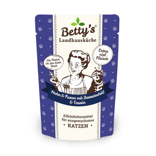 Betty`s Landhausküche Frischebeutel Huhn & Fasan mit Borretschöl 100g