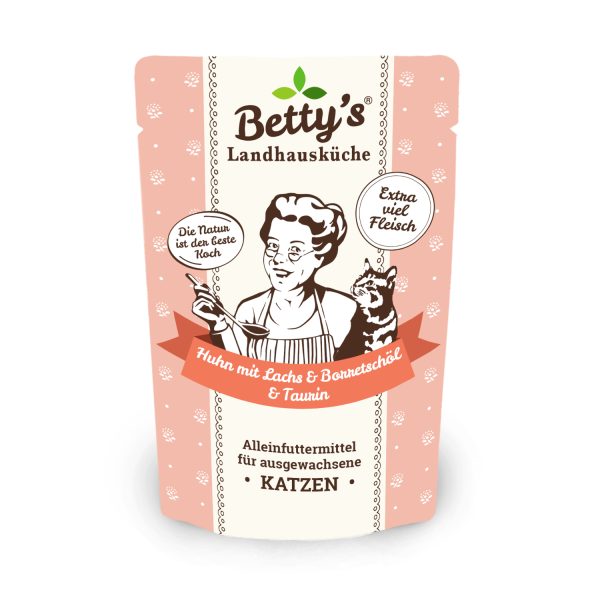 Betty`s Landhausküche Frischebeutel Huhn mit Lachs & Borretschöl 100g